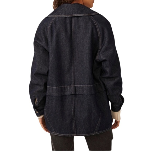 Free People | Denim Car Coat - Picture 2 of 6